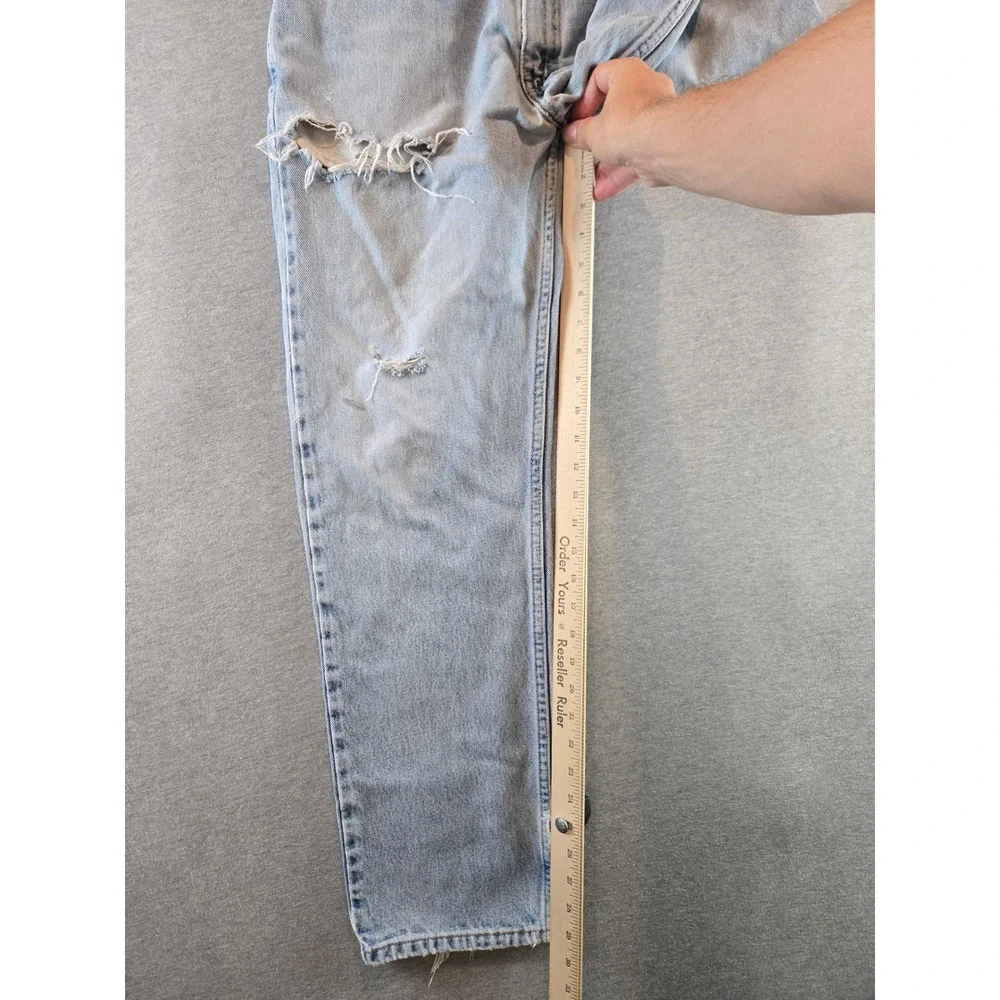 Vintage‎ Levi's 505 Jeans Mens W34 L30 Light Wash 1999 Straight Distressed 90s